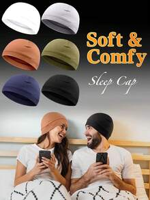 Syhood - Gorros de algodón para hombre, 6 piezas, gorras de cráneo, gorros de dormir, multifuncionales, para hombres y mujeres - Colores vintage - Ver 12