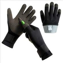 In-Stock 3~5mm Gloves, Cut-Resistant, Wear-Resistant, Non-Slip, Suitable Crab Catching, Scratch-Proof, Warm Snorkeling Gloves - Silver ~ Kevlar Titanium Coating ~ 3mm - View 2