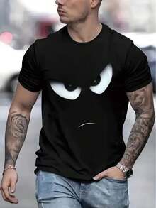Men Casual Short Sleeve Tee 1 Pcs 100% Heavy Cotton - Comfortable Crew Neck, Soft Adorable Tees Tops - 白色 - 查看 7