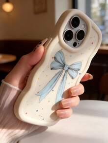 Y2K Polka Dot Bow Pattern Macaron Dopamine Color Soft TPU Wavy Hem Phone Case Compatible With Galaxy A03 A04 A05 A06 A11 A12 A13 A14 A15 A16 A20S A21S A22 A23 A24 A25 A26 A31 A32 A33 A34 A35 A36 A50 A51 A52 A53 A54 A55 A56 A73 S20FE S21FE S22 S22U S23 S23+ S23U S233FE S24 S24+ S24U S25 S25+ S25U/ Note 11 Note 12 Note 13 Note 14 /Samrt/Honor/Y7 Y9/Ealme C53 C55 - White - View 5