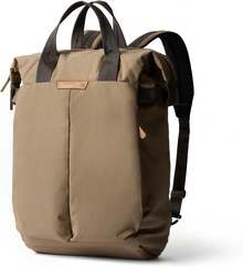 Bellroy Tokyo Totepack, mochila de tejido resistente al agua convertible en bolso-maletín (portátil 15", tableta, cuaderno, cables, botella de agua, ropa, cosméticos) - Bronze - Caqui - Ver 2