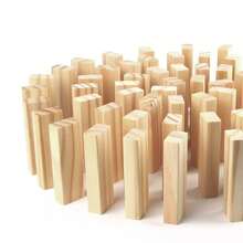 疊疊樂 Jenga 疊疊塔平衡遊戲，多米諾木塊經典木製倒塔積木，適合派對聚會的多人對戰遊戲，刺激的遊戲之夜 - 彩色 - 查看 4