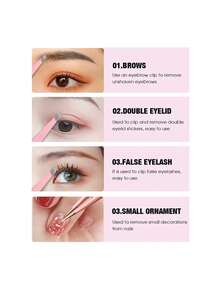 Tweezers Set - Professional Stainless Steel Tweezers - Precision Tweezers, Suitable For Eyelash Extensions, Eyebrows, And Treating Facial Blackheads. - Pink - View 6