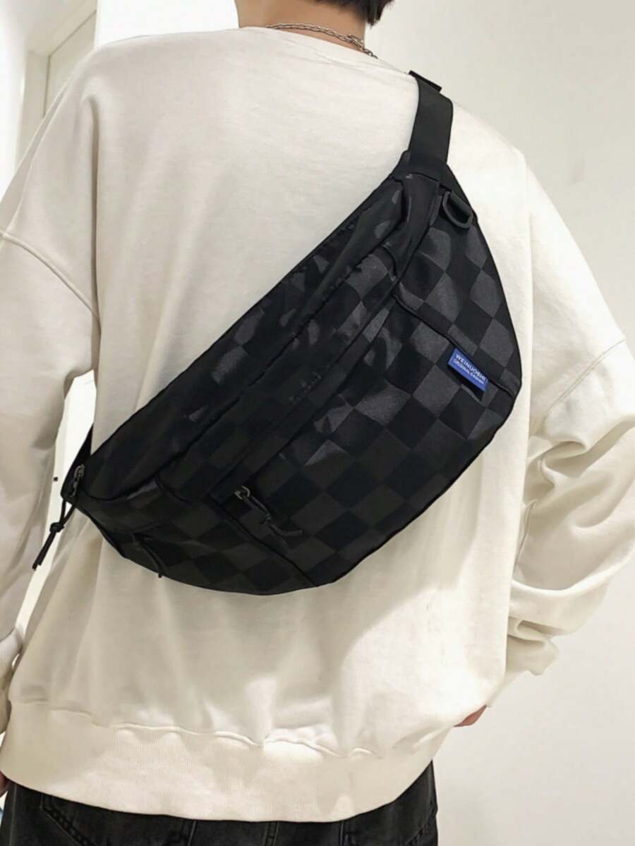 Women's Solid Color Fashion Versatile Casual Waist Bag - Black - View 1