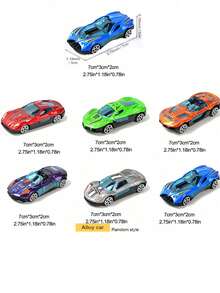 Inertia Glide Alloy Car Dynamic Ejection Launcher Shooting Racing Car Die-Cast Alloy Race Car Toy For Boys And Girls 3-10 Years Old Thanksgiving Christmas Stocking Stuffer Gift (Some Colors And Accessories Sent Randomly) - Multicolor - View 9