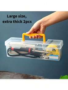 1/2pcs Tool And Parts Storage Box, Multi-Compartment Portable Transparent Tool Storage Box, Home Screw Wrench Hardware Accessories Sorting Storage Box, Toy Organizer Box, Portable Divided Organizer And Sorting Box - Style 2 - View 9