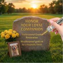 2/1pc Professional Tombstone Marker Pens, Waterproof & UV-Resistant Oil-Based Markers Suitable For Granite, Marble & Stone, Metal, Wheel Rim Repair, Leather Repair And Gardening Supplies, Prevents Re-Fading - Shape - View 6