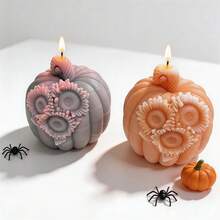 2026 Happy Halloween Decor Sunflower Pumpkin Silicone Mold Flower Pumpkin Soy Wax Candle Mold Resin Plaster Silicone Mould - SZ866 - View 3