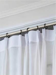 32/16/8/4pcs Metal Curtain Rings With Clips, Multi-Purpose Shower Curtain Hooks, Smooth Sliding Curtain Clips, Suitable For Curtains, Bathroom Shower Curtain Rods, Home Decor Accessories - Multicolor - View 6