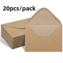 20/50/100pcs Brown Kraft Self-Seal Envelopes,16cm X 11cm Invitation Envelopes Ideal For Wedding Invitations, Thank You Notes, And Gift Cards - Kraft Paper Envelope - View 7