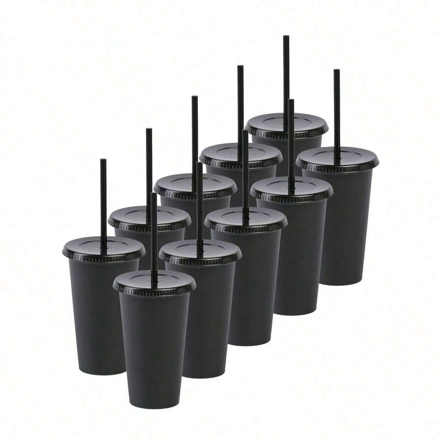 Paquete 20 Vasos Reusables Tapa Plana 16 Oz