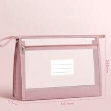 1pc Customized Oversized A4 Mesh Storage Bag - Multiple Colors Available, Transparent & Breathable, Dual Zipper Closure, Tear-Resistant & Reusable. Suitable For Office Supplies Or Handicrafts, Random Accessories - Multicolor - View 13