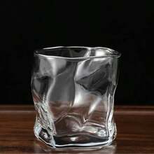 1个不对称造型耐热玻璃杯，独特设计，美观大方，适用于盛装水、啤酒、咖啡 - 彩色 - 查看 12