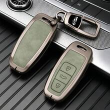 Suitable For Audi Old Model Long 3-Button Key Cover, Compatible With A4L B8 A5 A6L C7 A7 A8L D4 Q5 8R Q7 2nd Gen S/RS4 RS5 RS6 RS7 SQ5, Dedicated Zinc Alloy Suede Car Key Shell - Hand Rope Carabiner - View 4