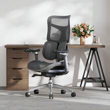 SIHOO Doro S100 Silla ergonómica de oficina – Soporte lumbar dinámico doble, reposabrazos coordinados 4D, respaldo ajustable de 5 niveles, ángulo de reclinación de 135 grados máx. Adecuado para - Negro - - Ver 2