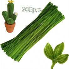 200/300/822 pièces Kit d'artisanat de bouquet de tiges en chenille violette & verte pour fleurs DIY, tulipes, lavande, fabrication de fleurs faites à la main, tiges douces et flexibles de qualité premium pour fête, vacances, décoration de cadeau d'anniversaire - Multicolore - Voir 15