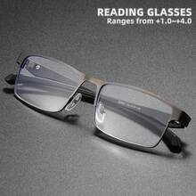 Rivsar Classic Business Minimalist Reading Glasses, New Square Half-Frame Stainless Steel Super Lightweight Reading Glasses, High-Definition Eye Protection, Long-Term Wear Without Dizziness, Suitable For Reading/Sewing/Business/Office/Elegant/Daily Wear, Lightweight Square Hinged Frame, Suitable For Sports Anti-Slip, Computer Comfortable Reading, Anti-Eye Fatigue Reading Glasses, Convenient Carrying Design Fits All Face Shapes, Luxury Brand Designer Glasses, Holiday Gifts, Gifts For Parents, Halloween, Valentine's Day, Christmas, Reading Glasses, Women's Reading Glasses - 透明色 - 查看 3