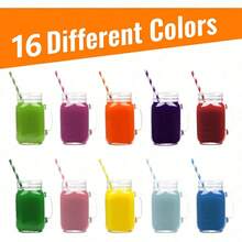 25/50pcs Paper Straws - Striped Straws, Non-Wetting Paper Straws, Suitable For Daily Drinking And Crafting, Also Applicable For Birthday Parties, Weddings, Theme Parties And Other Occasions - A - View 7