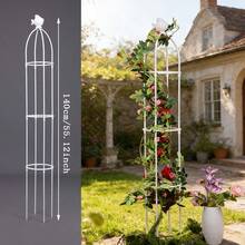 New Bubble Fish Plant Support Stand, Flower Support Rack For Indoor Plants, Outdoor Garden, Roses, Clematis And Other Climbing Plants, Comes With 1 Roll Of Plant Binding Hook And Loop Strap As A Gift - A - View 7