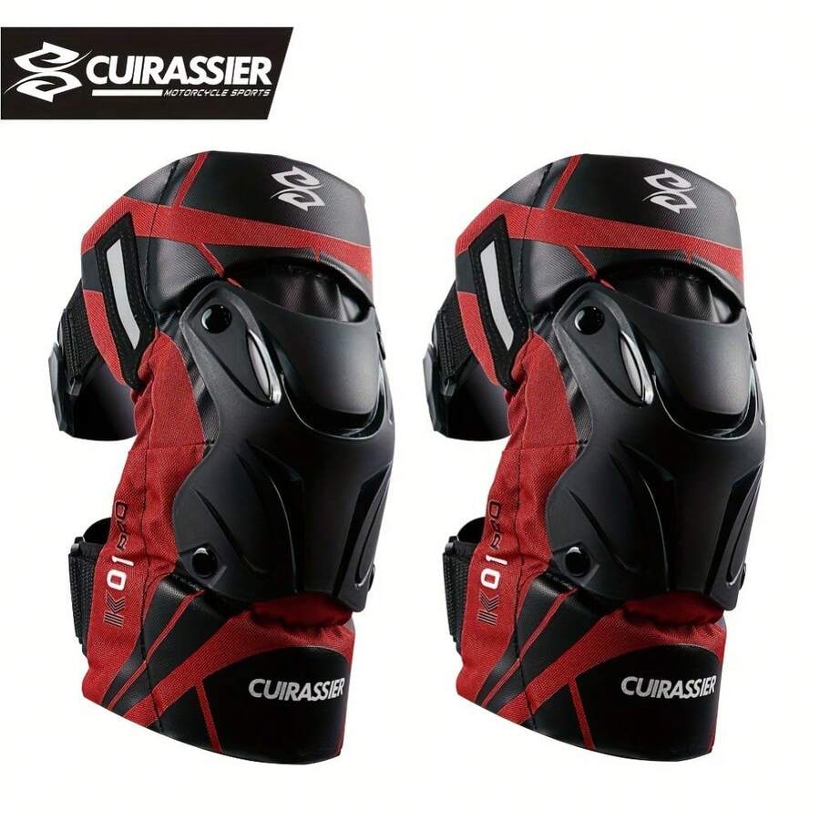 Armored Knee Pads Motorcycle Knee Pads Off-Road Motorcycle Knee Pads MX Pads Night Reflective Racing Knee Pads Protection - Default - View 1
