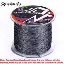 SOUGAYILANG Dây câu bện PE 4 sợi chất lượng cao - Độ bền cao, chống mài mòn, bền bỉ - Có các chiều dài 120 yard, 360 yard và 600 yard. - Xám - Xem 25
