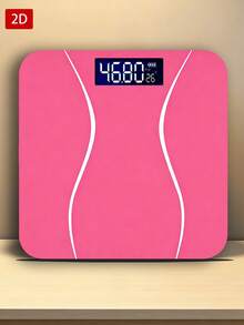 Body Weight Scale, Digital Bathroom Scale, Body Weight Scale, Pink, Max Capacity: 400 Lbs/180 Kg, Back To School - A - View 3