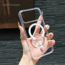 Entrega local rápida. 1 pieza. Funda magnética transparente con diseño de perro lindo y orificio para 11-17 Pro Plus. Alta transparencia, anticaídas. Regalo perfecto para cumpleaños/Día de San Valentín/parejas. - 1 imagen - Ver 6