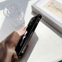 Funda para Teléfono - Funda de Teléfono Moderna y Adorable con un Diseño Aullante, Compatible con iPhone 17, 16E, 16, 15, 14, 13, 12, 11 Mini, Pro, Max, Air, X, XR, XSMAX, 8 y 7 Plus.Cuenta con una Transparencia - Negro - Ver 5