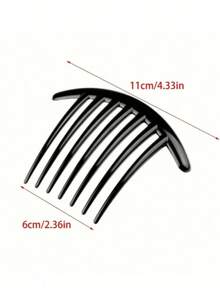 1/3pcs Women's French Style Hair Combs, 7-Tooth Tortoiseshell Material Side Hair Combs, Suitable For Thick And Fine Hair, Strong Hold Decorative Celluloid Hair Combs - Multicolor - View 2