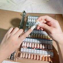 Libro de colores de uñas magnético con puntas de uñas desmontables, libro de exhibición de colores degradados acrílicos, soporte de exhibición de arte de uñas desmontable - Multicolor - Ver 3