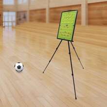 Soccer Board With Stand Portable Tactical Display Board Magnetic Soccer Clipboard With Triangle Bracket And Portable Backpack - Black and Green - View 2