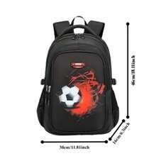 Asge The Boy Has A Receipt In His Backpack For Children As A Quickie For School Bags For Middle School Students - Black - View 3