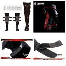 Armored Knee Pads Motorcycle Knee Pads Off-Road Motorcycle Knee Pads MX Pads Night Reflective Racing Knee Pads Protection - Default - View 2