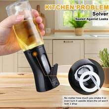 1件廚房高壓細霧噴霧器，適用於200/320/500ml瓶子，噴力強且均勻，適用於氣炸鍋、煎炸、烘焙、燒烤、園藝澆水等（請勿浸泡在沸水中以免變形） - 彩色 - 查看 6