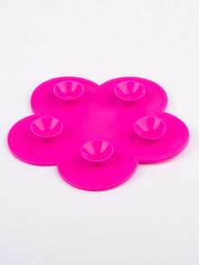 2pcs Silicone Brush Cleaning Pads, Flower Shaped, Makeup Brush Cleaner With Suction Cup, Portable Cleaning Tool, Suitable As Valentine's Day, Birthday, Party Gift - A - View 7