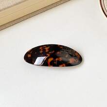 1pc Hot-Selling Fashion 9cm Oval Hair Clip, Vintage Marble Pattern Acetate Spring Clip Hair Accessory For Women And Girls - Multicolor - View 19