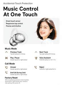 Lenovo SUNYAO Open-Ear Clip-On Bluetooth Headphones: Bluetooth 6.0, Low Latency, ENC Intelligent HD Call Noise Reduction, Long Battery Life, Sweat-Proof For Everyday Use, Stable During Exercise And Fitness, Comfortable For Extended Wear, Compatible With Smartphones And Tablets. - View 9