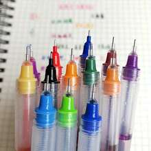 6pcs/Set Adult Quick-Dry Colorful Fine Tip 0.5mm Needle Point Plastic Gel Ballpoint Pens, Suitable For Writing And Drawing - Multicolor - View 1
