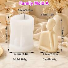 Zhonghui Mold 3D Abstract Figure Silicone Mold, Thinker Human Body Candle Mold For DIY Scented Candles, Resin, Soap, Plaster, Minimalist Home Decor Crafts - Family - View 10