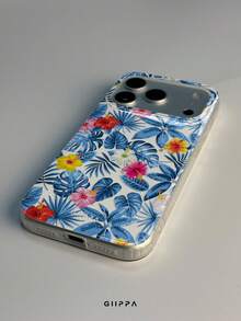 GIIPPA 1pc Floral Pattern Design Phone 17 Pro Max Phone Case, Compatible With Phone 16 Pro Max, 15 Pro Max, 14 Pro Max, Korean-Style High-End Fashion Fun Phone Case, Compatible With 11/12/13/14/15/16 Pro Max Plus, Elegant Design Suitable For Men And Women, Perfect Gift For Girlfriend On Christmas, Valentine's Day, Easter, Wedding Season And Birthday! - Multicolor - View 4