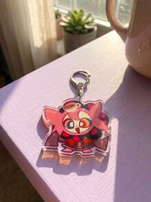 1Pc/6Pcs Anime Trinket Swapping Keychain, Featuring Various Quirky Witch And Classic Character Silhouette Patterns, Anime Style, High-Transparency Acrylic Material, Asymmetrical Silhouette, High-Definition Print With Exquisite D-Shaped Buckle, Fashionable Multi-Functional Bag Charm And Peripheral Decoration, Suitable For Back To School Season, Anime Convention Party, Daily Outfit And Fan Gift, All Seasons. - Multicolor - View 8