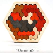 Puzzle Kayu Heksagon 3D, Berwarna-warni, Mainan Edukatif, Hadiah Natal Sempurna untuk Meningkatkan Kecerdasan dan Kreativitas, Mainan Bentuk Geometris | Ukiran Kayu yang Indah, Puzzle Anak-Anak - MultiWarna - View 11