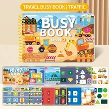 Busy Book DIY Handmade Puzzle, Portable Quiet Busy Sticker Book, Children's Sticker Toy Gift - Multicolor - View 7