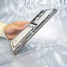 1pc Purple Electroplated Card Holder Phone Case With Card Slot, Four-Corner Thick Airbag Anti-Drop, Push Window Wallet Card Sleeve, Luxury 6D Electroplated Frame Full Coverage, Precise Camera Hole, Soft Silicone Transparent Phone Case Compatible With Apple 17pro/17promax/17Air/17 And Galaxy S26Ultra/S26Plus/S26/S26Edge/S25Ultra/S25Plus/S25/S25Edge/S25FE/S24Ultra/S24Plus/S24/S23Ultra/A57/A37/A17/A07/A56/A36/A26/A55/A35/A25/A15/A24/A34/A14/A16/A06/A05S And And - Purple - View 7
