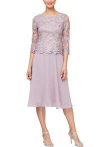Alex Evenings Vestido Largo de Noche con Lentejuelas y Encaje, Talla Plus Vestido para ocasin Especial para Mujer - Rosa (rosa concha) - Ver 13