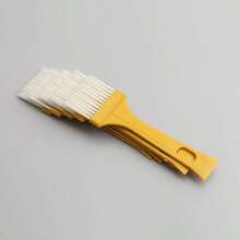 Juego de brochas multifuncionales, brochas planas de plástico #4 y #8 con cabezal raspador, cerdas suaves y mango delgado, adecuadas para pintar, limpiar, pegar, uso doméstico DIY e industrial - Amarillo - Ver 7