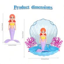 Mermaid Pool Toys For Kids, Transparent Shell Mermaid, Summer Pool Party Gift, Beach Toy, Pool Toy, Bath Toy - Multicolor - View 5