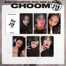 6pcsBABYMONSTER CHOOM Lomo Cards BA Fan Collection.Fun And Cute Gifts, Birthday Gifts.Birthday Gifts, Easter Gifts, Halloween Gifts, Christmas Gifts, Party Gifts.Katseye Light Stick, KP Op, Katseye Photo Card - Multicolor - View 5