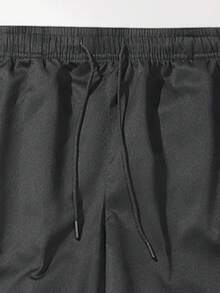 Men's All-Season Outdoor Cargo Pants, Black Multi-Pocket Work Trousers, Lightweight And Comfortable Fall - Black - View 6