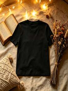Wien Classical Opera House Tee, Austrian Musical Heritage Graphic T-Shirt, Artistic Style Casual Top - 黑色 - 查看 2